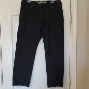 Harley-Davidson Men's Black Straight Jeans, 38/30